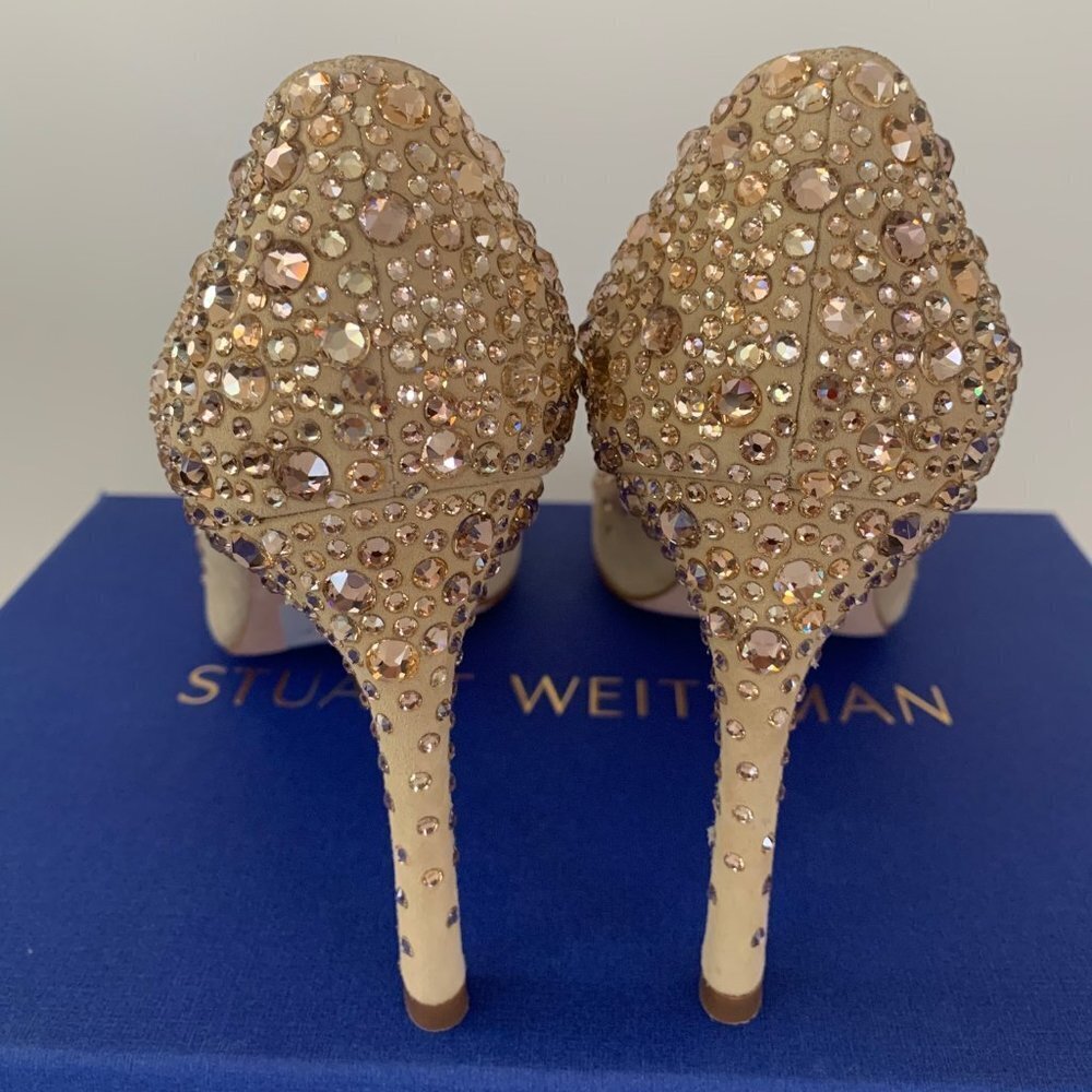 Stuart Weitzman Lalaina Crystal-Embellished Suede - Picture 6 of 8
